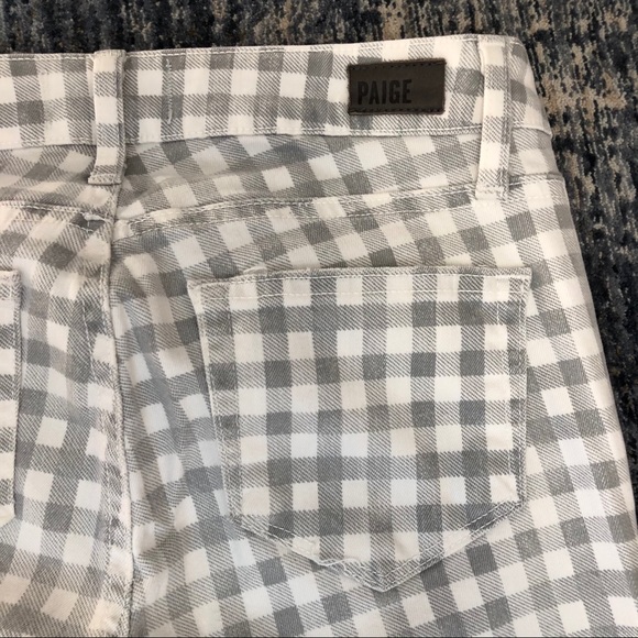 HP! Paige Verdugo Ankle Skinny Jeans Gingham Gray Women’s Size 26 - Picture 12 of 14